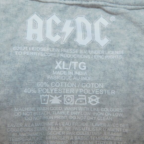 AC DC Monkey Talks Mens XL Short Sleeve Gray Graphic T Shirt - Picture 2 of 6